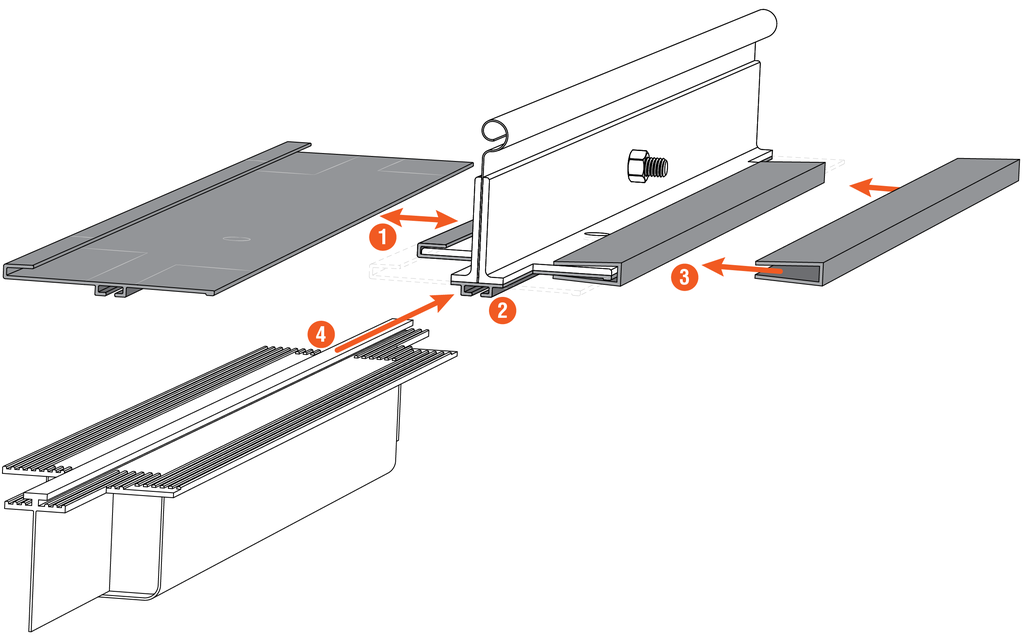 The MC22-C7 mounting channel allows for mounting an MC22 sensing edge to rolling steel doors with a 2-inch double-angle bottom bar