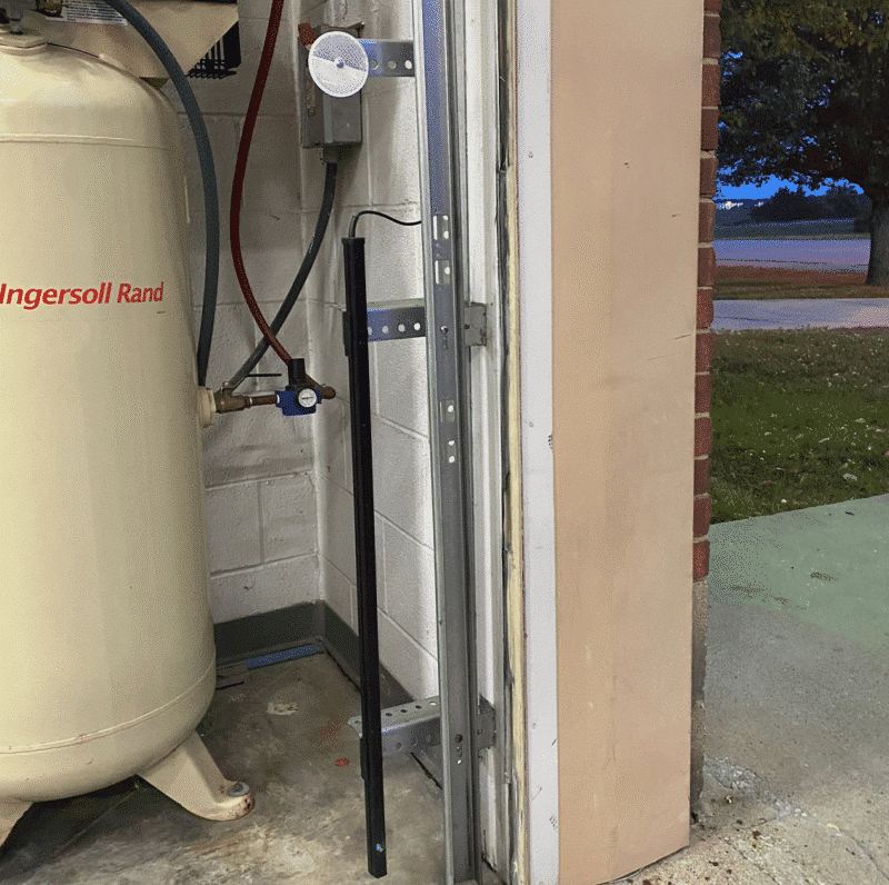 Miller Edge Light Curtain (MLC-K36) installed in multiple apparatus bays at the Winchester, Kentucky Fire Department